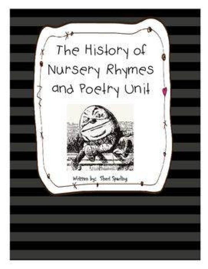 Are nursery rhymes considered poems?