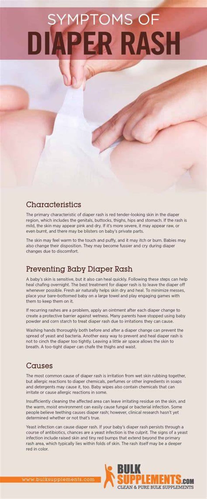 Can diaper rash spread to stomach?