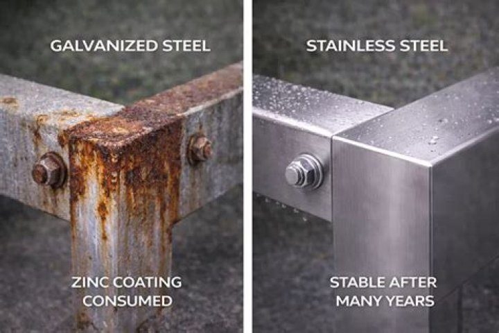 Can stainless steel and zinc be used together?