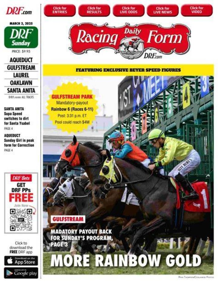Can you get the Daily racing Form Online?
