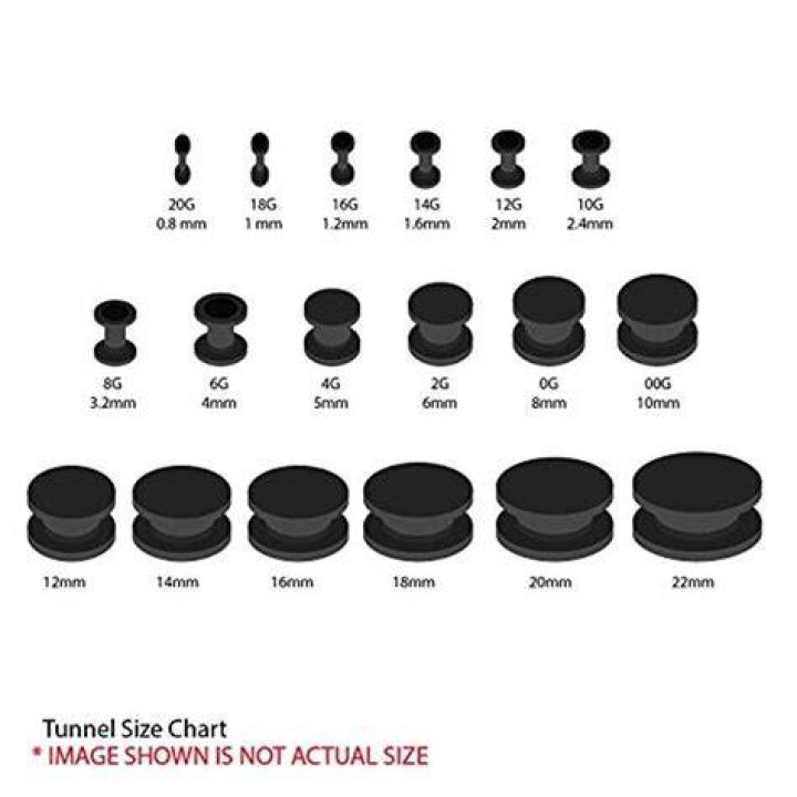 How big is a 2 gauge ear?