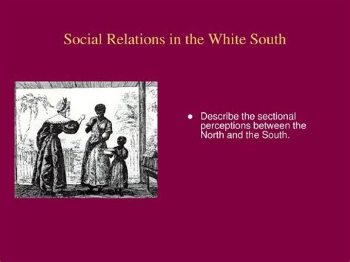 How did slavery affect social relations in the white South?