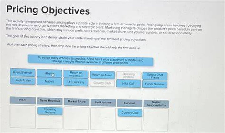 How do I choose a pricing objective?