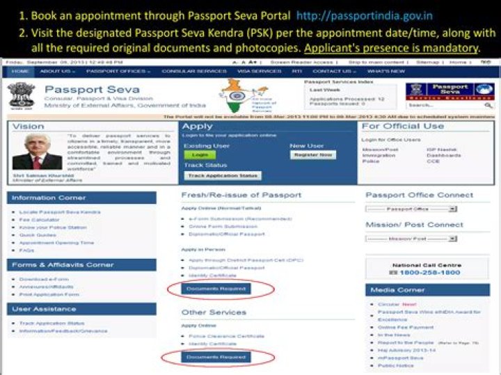 How do I contact Passport Seva Kendra?