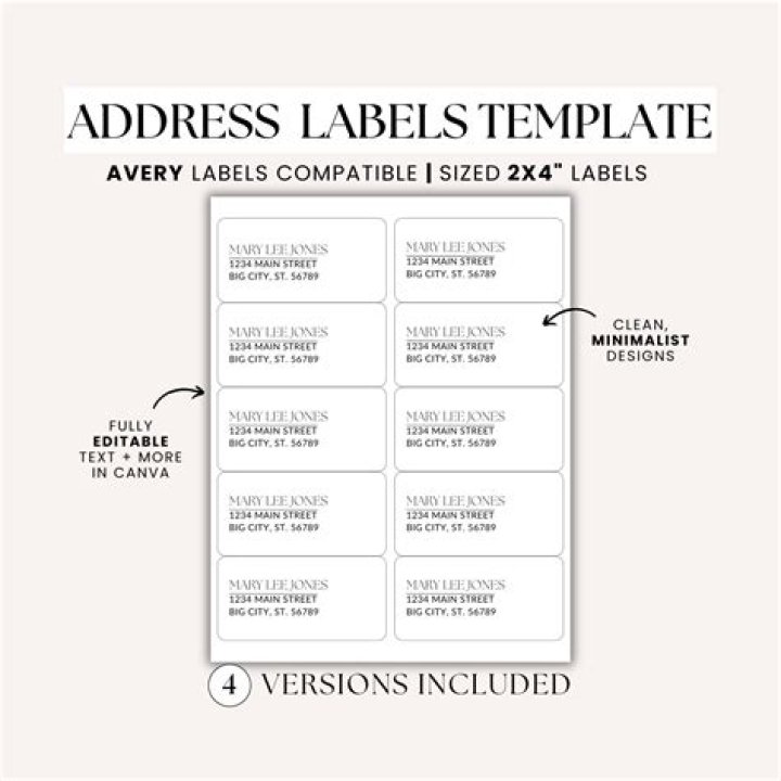 How do I create a template for address labels?