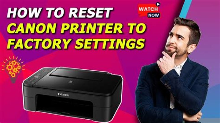 How do I factory reset my Canon printer?