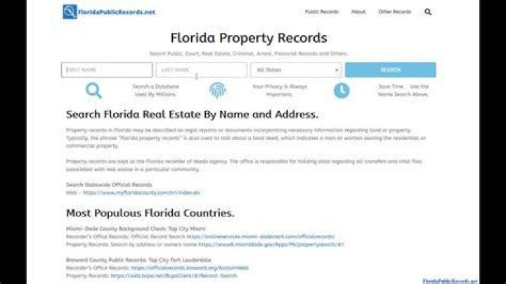 How do I find property records in Broward County?