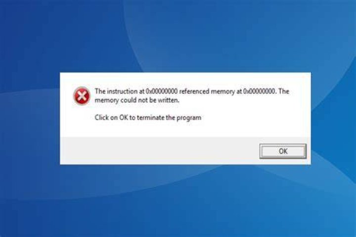How do I fix error the instruction at referenced memory?