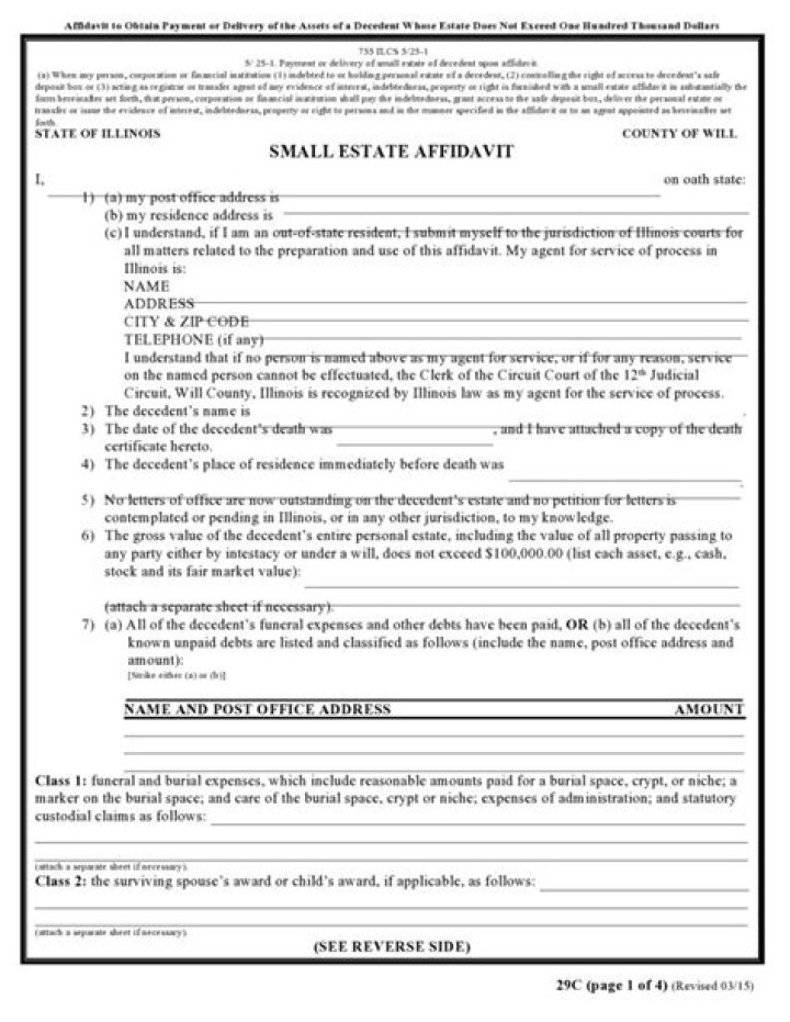 How do I get a small estate affidavit in California?
