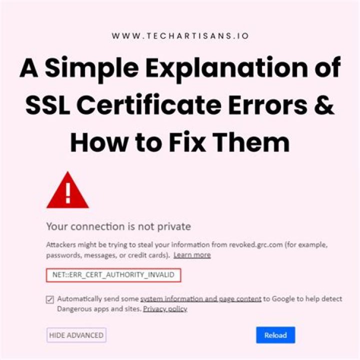 How do I ignore an SSL certificate error?