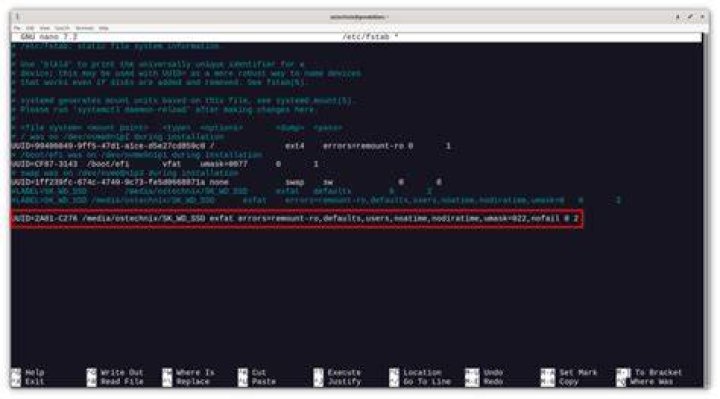 How do I mount an NTFS drive in fstab?