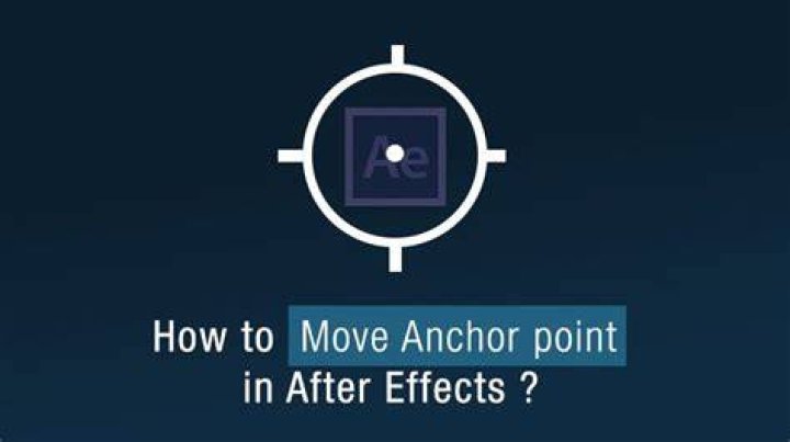 How do I move a single anchor point in after effects?