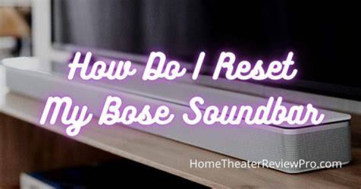 How do I reset my Bose SoundDock?