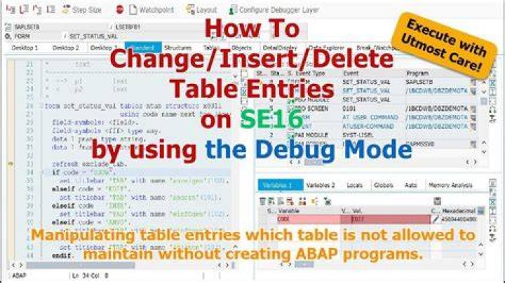 How do you change debug mode in SAP?