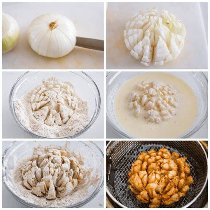 How do you crisp up a blooming onion?