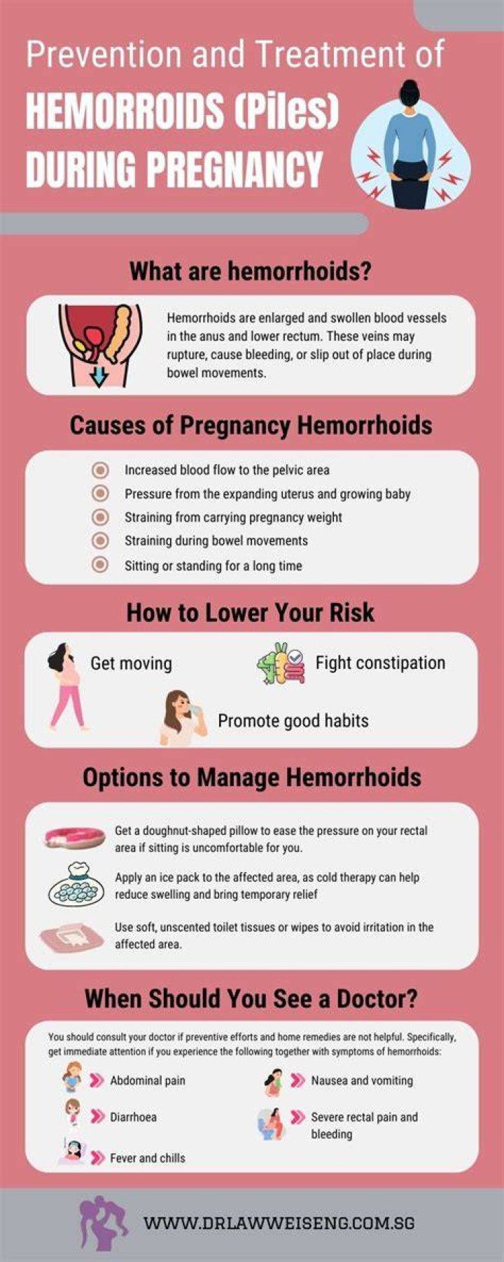 How do you get rid of hemorrhoids before giving birth?