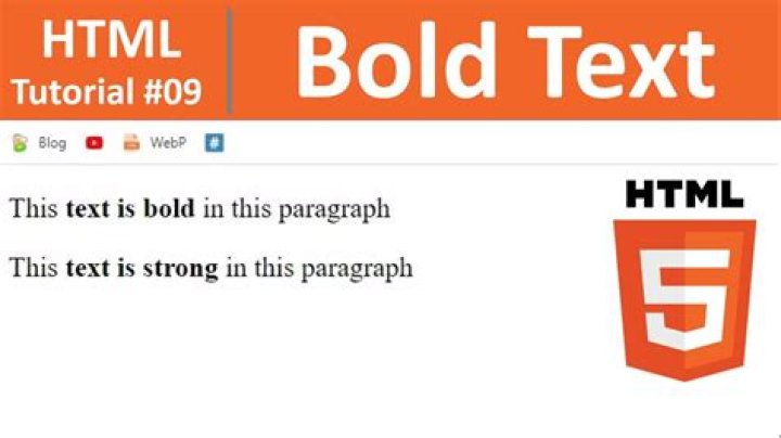 How do you make text bold in HTML5?