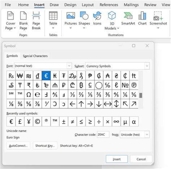 How do you open symbols on a Mac?
