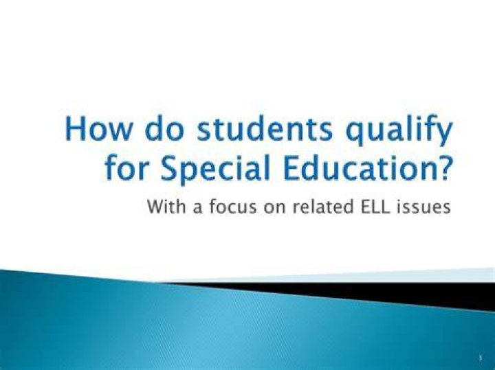 How do you qualify for special education services?