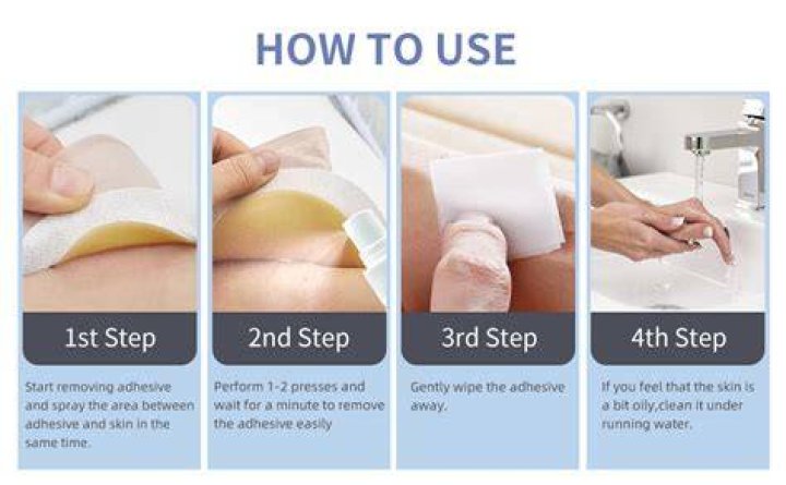 How do you remove EKG adhesive from skin?