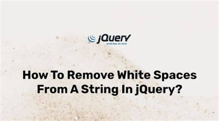 How do you remove white spaces from a string?