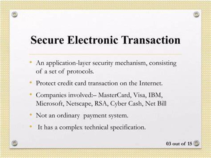 How do you secure electronic transactions?