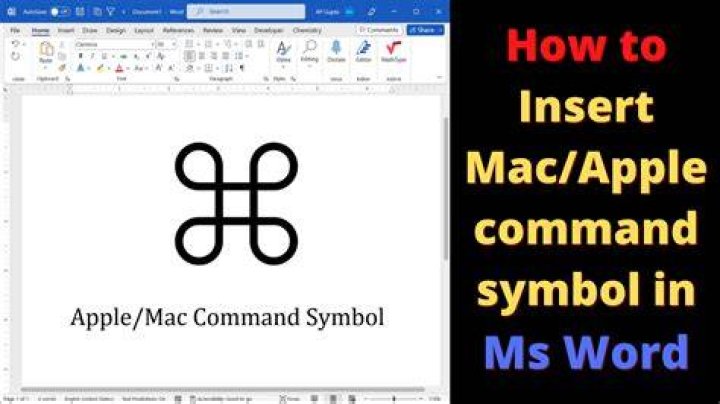 How do you type a command symbol on Mac?
