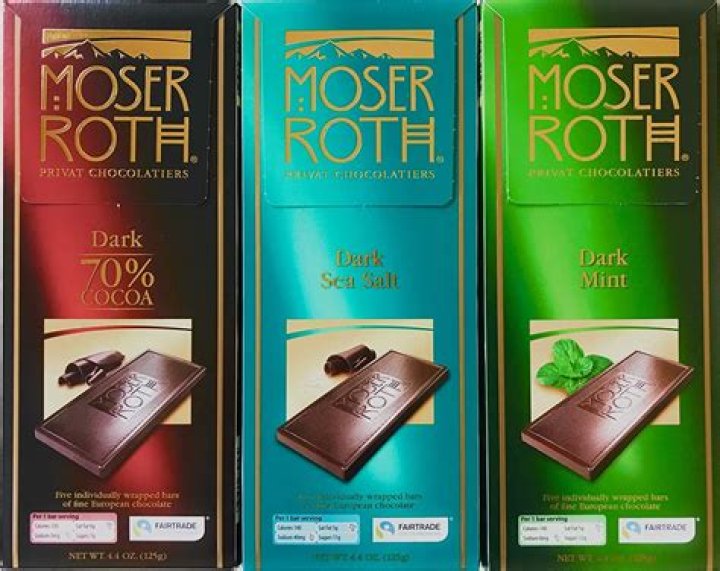 How healthy is Moser Roth dark chocolate?