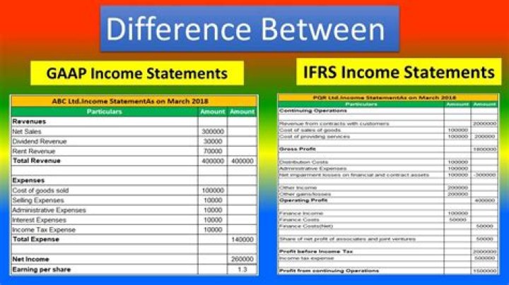 How is a financial statement under IFRS different from GAAP?