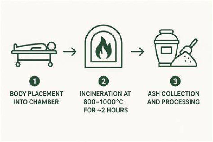 How long after a cremation service is the body cremated?