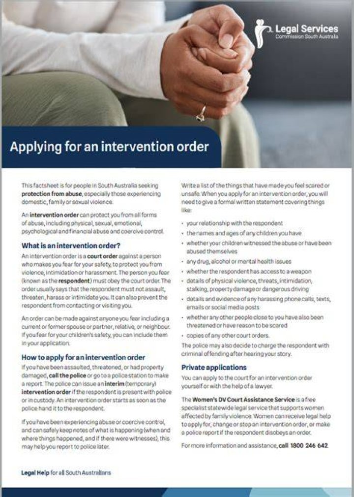How long does an intervention order last in South Australia?