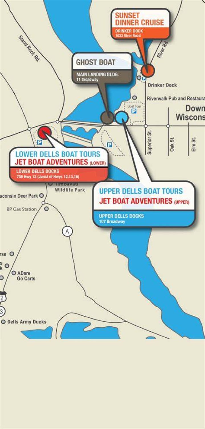 How long is the Wisconsin Dells boat tours?