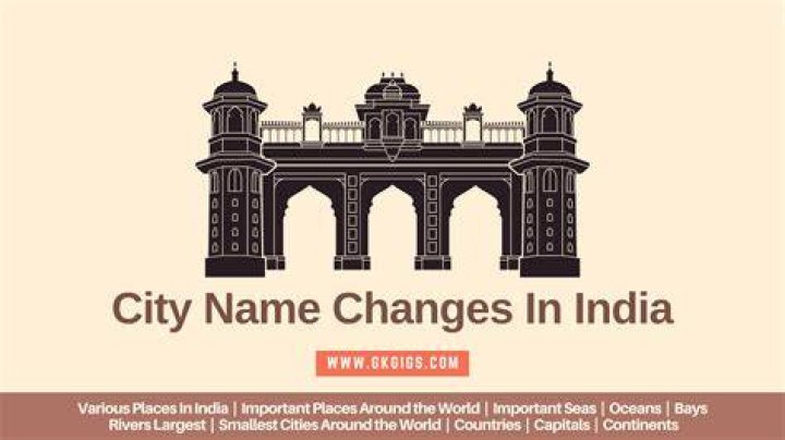How many cities name changed in India?