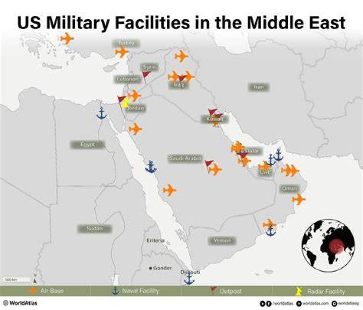 How many US military bases does the US have?