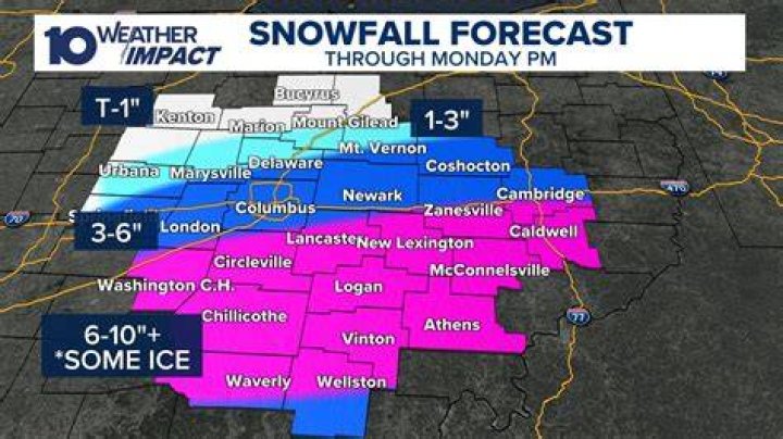 How much snow did Nashville get in 2016?