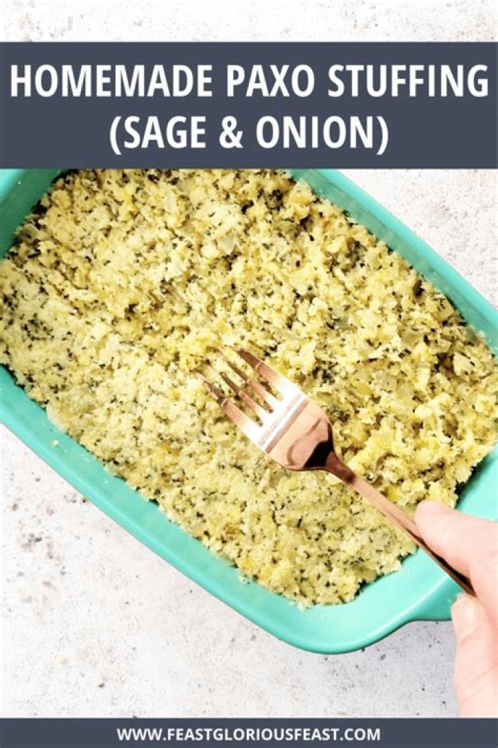 How much water do I add to PAXO stuffing?