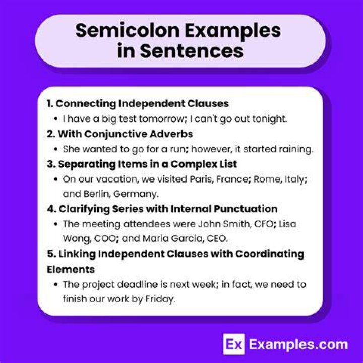 Is semicolon grammatically correct?