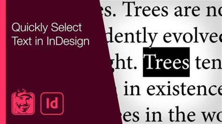 Is there a way to select all text in InDesign?