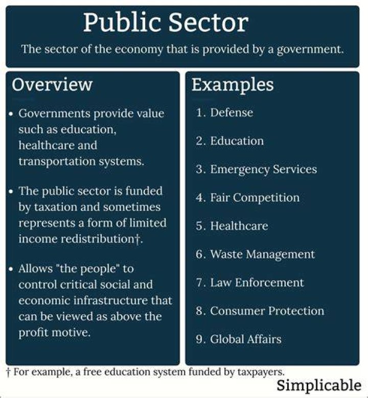 What are examples of government sector?