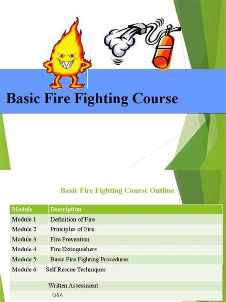 What are fire fighting training manuals?