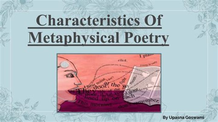 What are main features of metaphysical poetry?