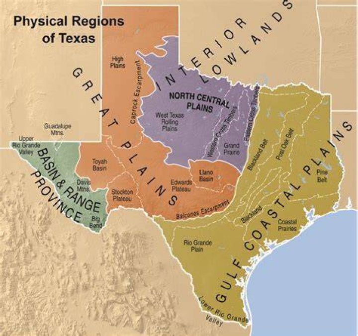 What are the economic activities in the Great Plains region of Texas?