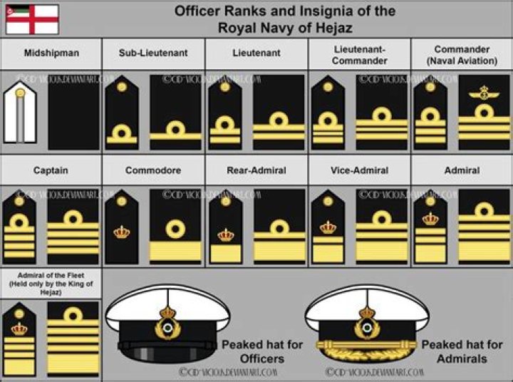 What are the ranks in the Royal Navy in order?