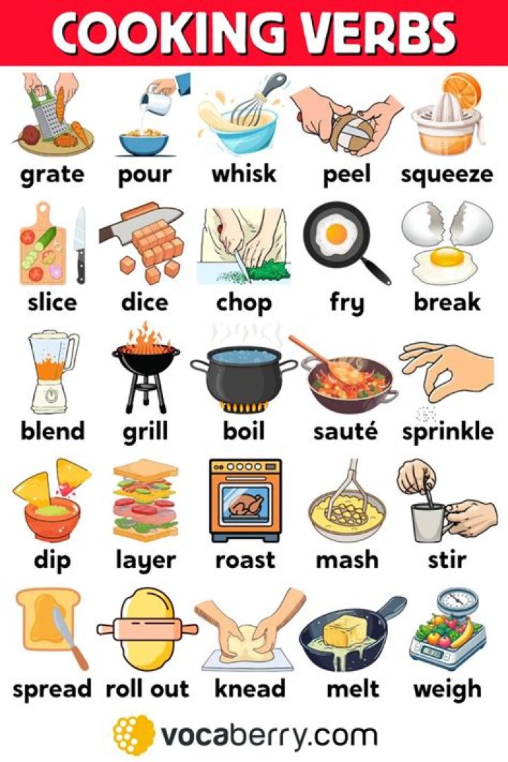 What are verbs for cooking?