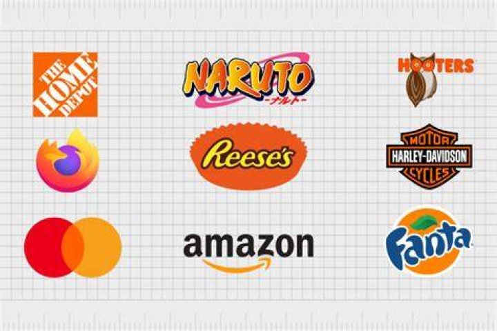 What brand has an orange logo?