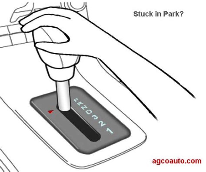 What causes gear shift to stuck in park?