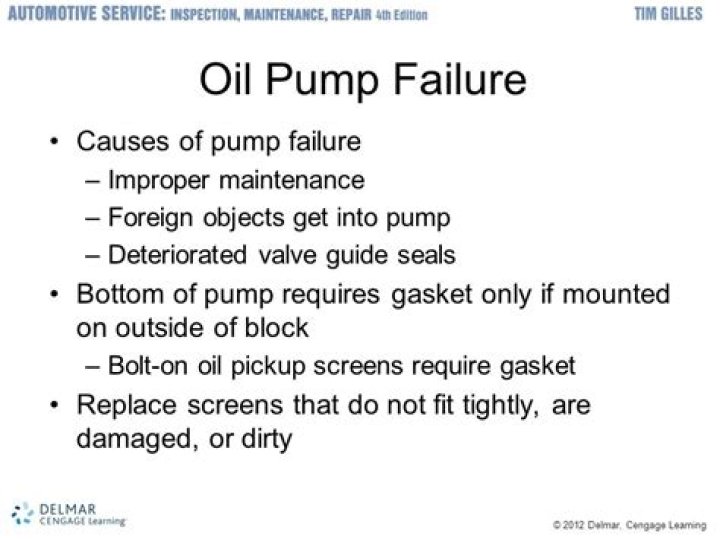 What causes oil pump failure?
