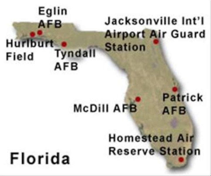 What cities are near Eglin AFB?