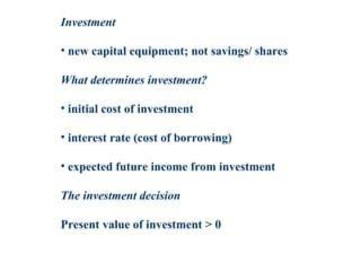 What determines investment?