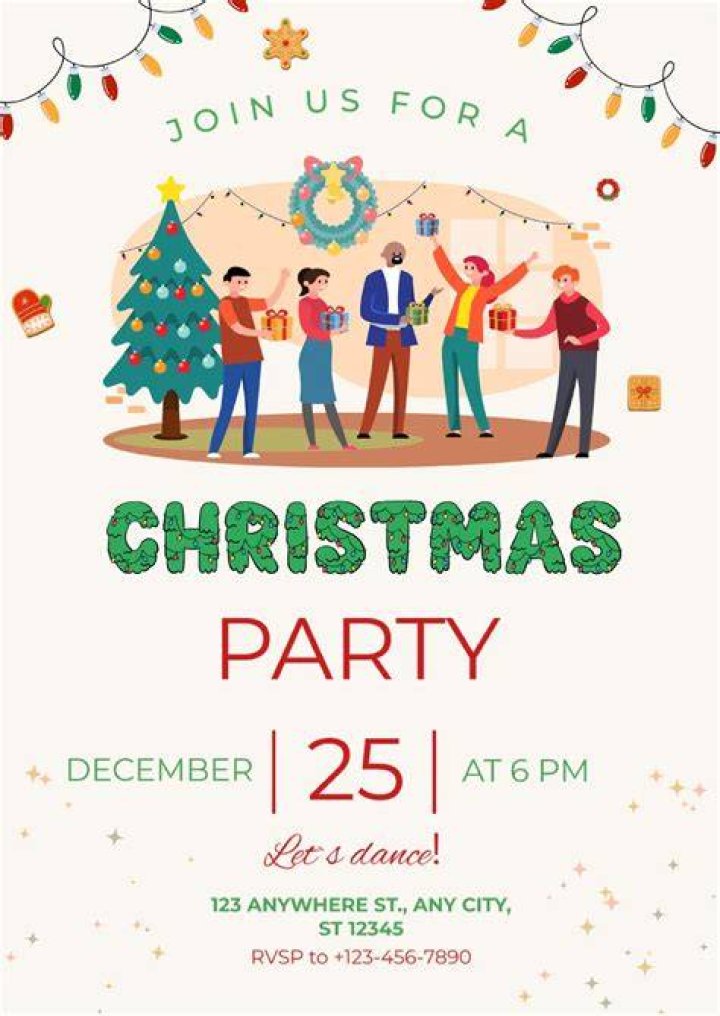 What do you put on a Christmas party invitation?